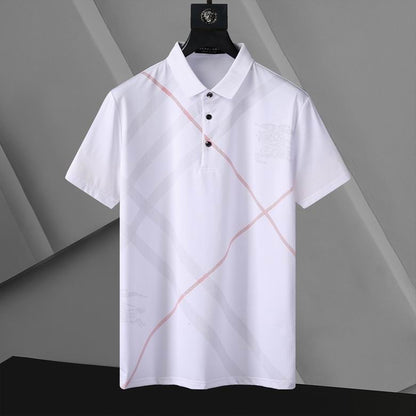 *BURBBER  T- shirt  2 Color 's Polo Lapel