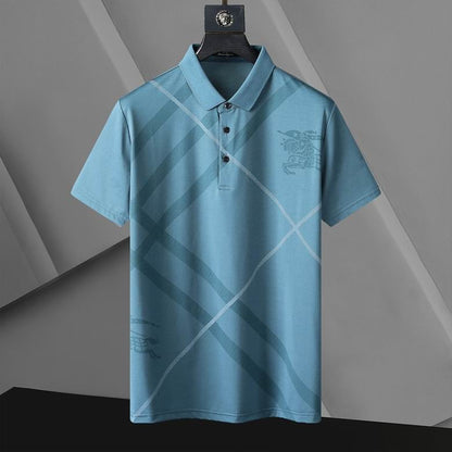 *BURBBER  T- shirt  2 Color 's Polo Lapel