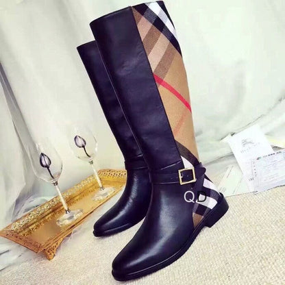 *BURBBER Boots High  Flat