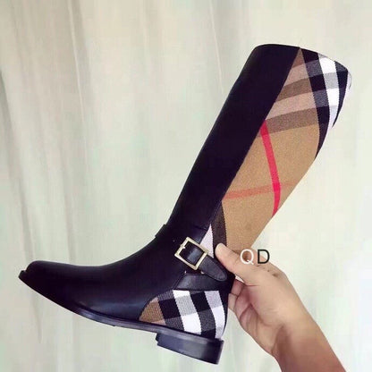 *BURBBER Boots High  Flat