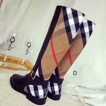 *BURBBER Boots High  Flat