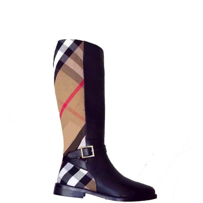 *BURBBER Boots High  Flat