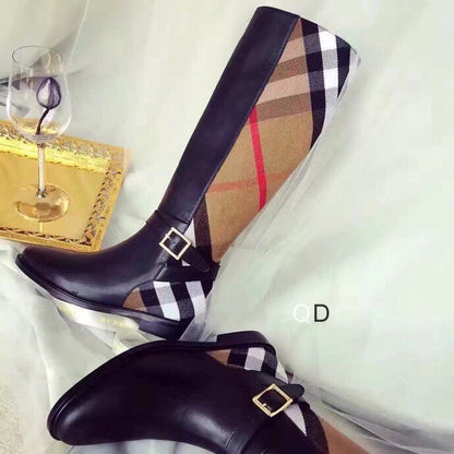 *BURBBER Boots High  Flat