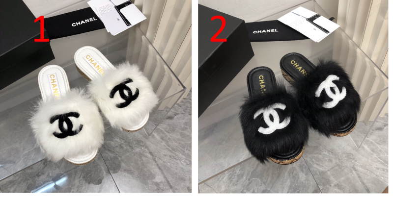 CHL Slippers Slide Fur  2 Color 's