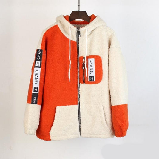 CHL Fleece Jacket Orange White