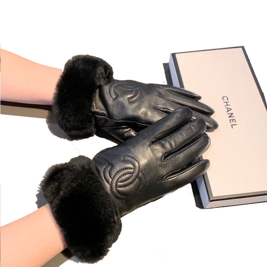 CHL  Gloves 2 Color 's Lapel Fur