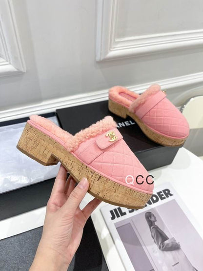 CHL Shearling  Mule Slippers 4 Color 's