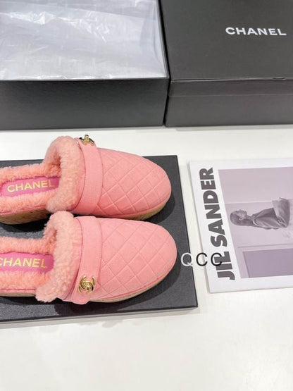 CHL Shearling  Mule Slippers 4 Color 's