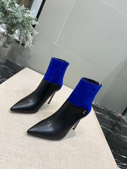 Jimy Chu Boots Heels Blue