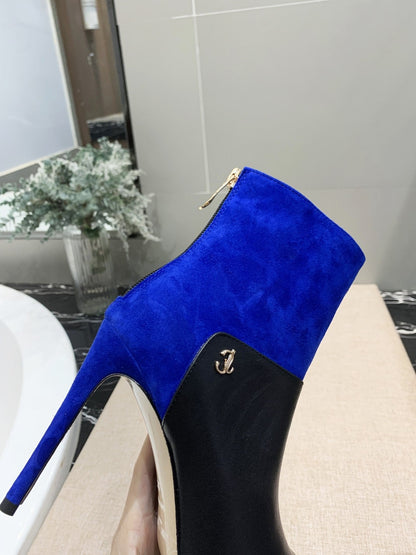 Jimy Chu Boots Heels Blue