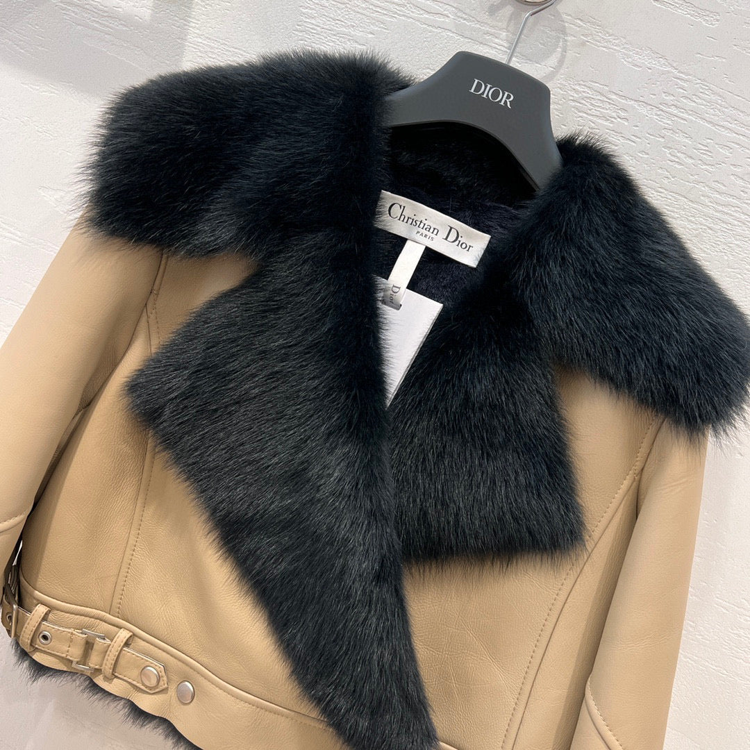 CHD Shearling   Leather Jacket Woman