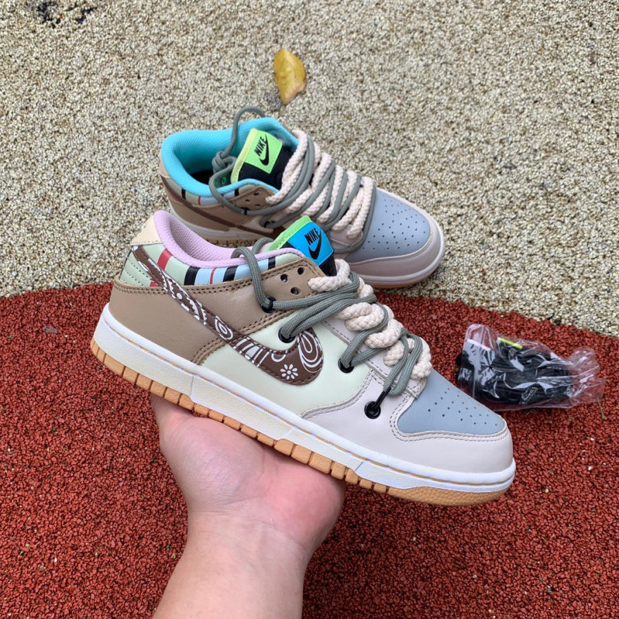 N*KE Colorful Patchwork Cashew Sneakers AJ1 46