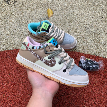 N*KE Colorful Patchwork Cashew Sneakers AJ1 46