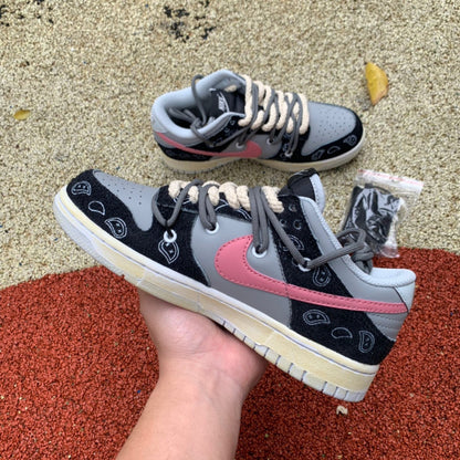 N*KE Grey Patchwork Cashew Sneakers AJ1 46