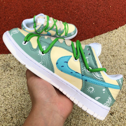 N*ke   Dunk Low Cashew Flower  Sneakers 46