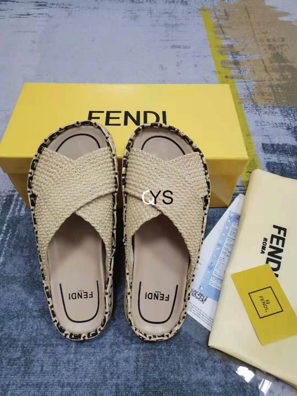 FEN Reflection Raffia Slippers