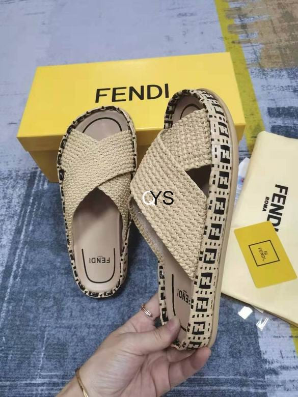 FEN Reflection Raffia Slippers