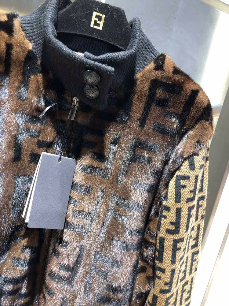 FEN mink Jacket Monogram