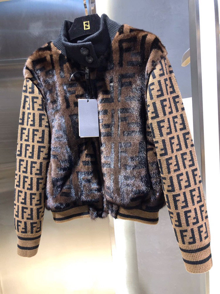 FEN mink Jacket Monogram