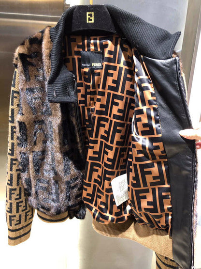 FEN mink Jacket Monogram