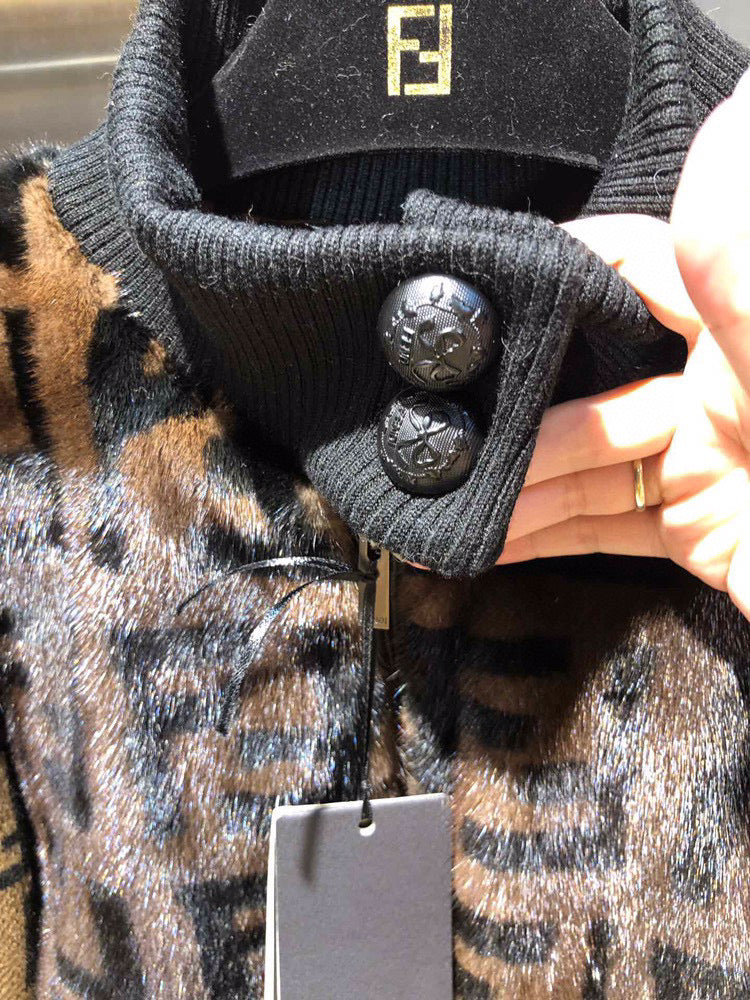 FEN mink Jacket Monogram