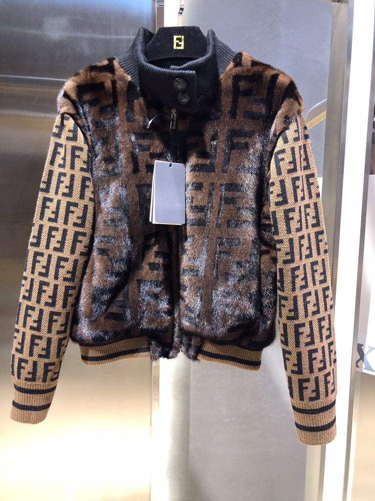 FEN mink Jacket Monogram