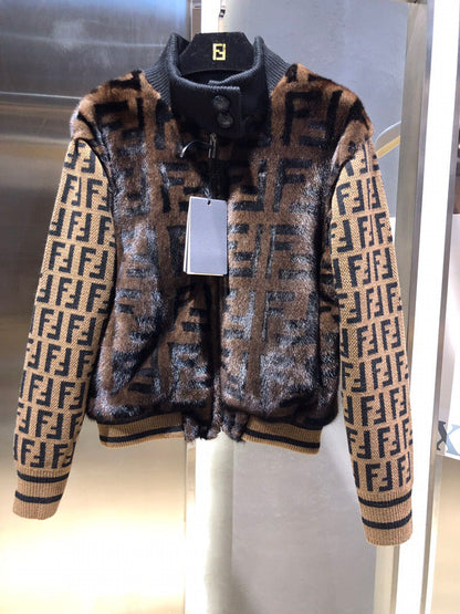 FEN mink Jacket Monogram