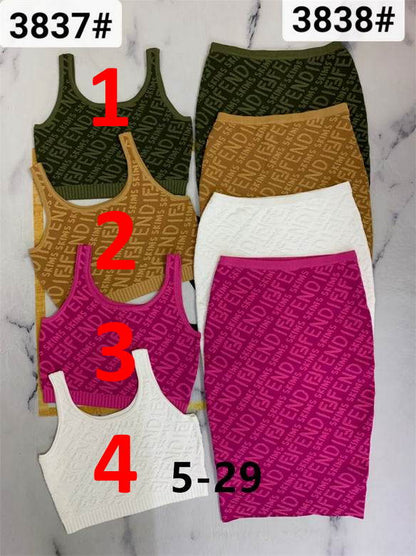 FEN Sport Activewear  Woman 2 Pieces  4 Color's Skirt Long