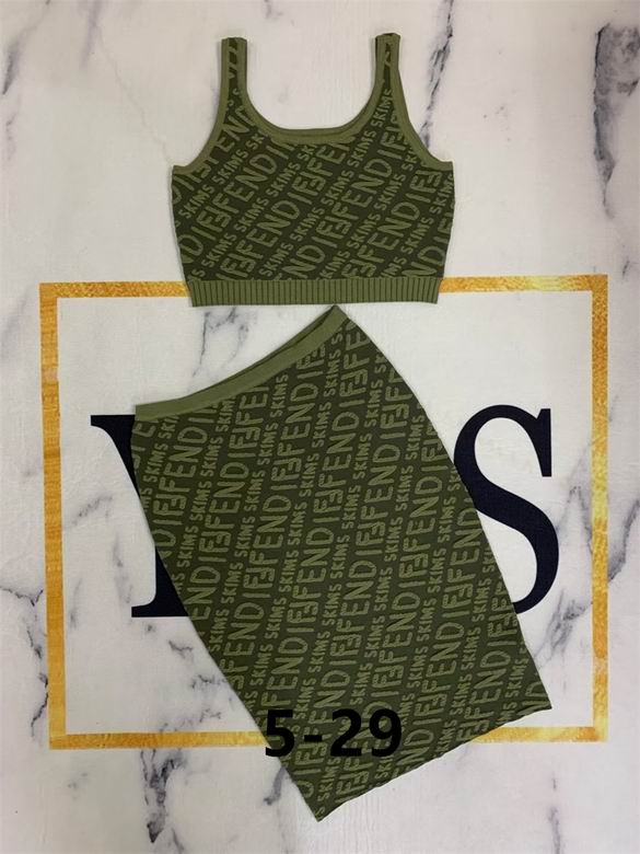 FEN Sport Activewear  Woman 2 Pieces  4 Color's Skirt Long