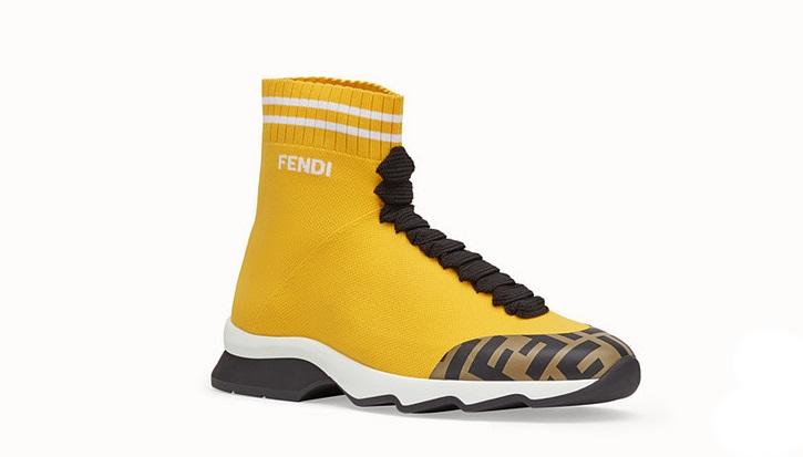 Fen Trainer Sock  Sneakers  Yellow