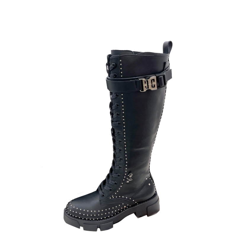 GIVENJY  Boots High  Flat Wedge