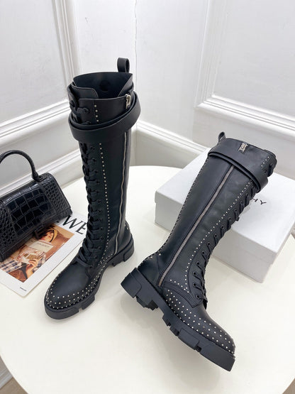 GIVENJY  Boots High  Flat Wedge
