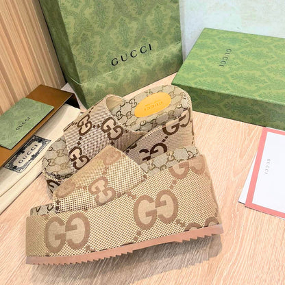 GU Slippers Platform Jumbo Monogram 12 cm