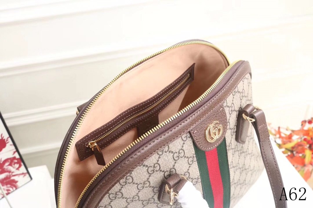 GU Ophid Leather Canvas Bag Big