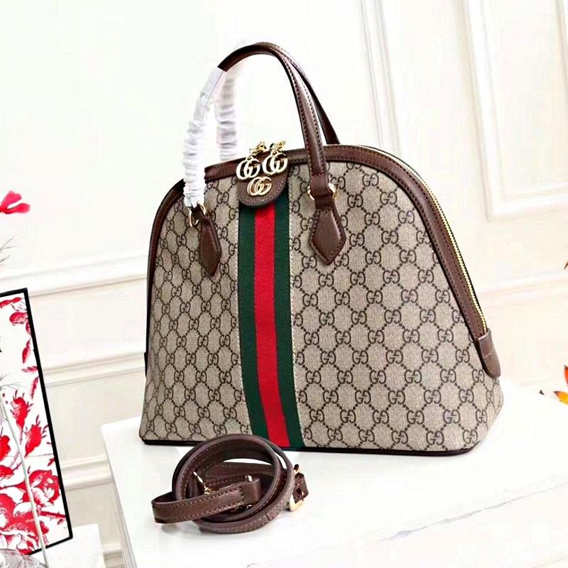 GU Ophid Leather Canvas Bag Big