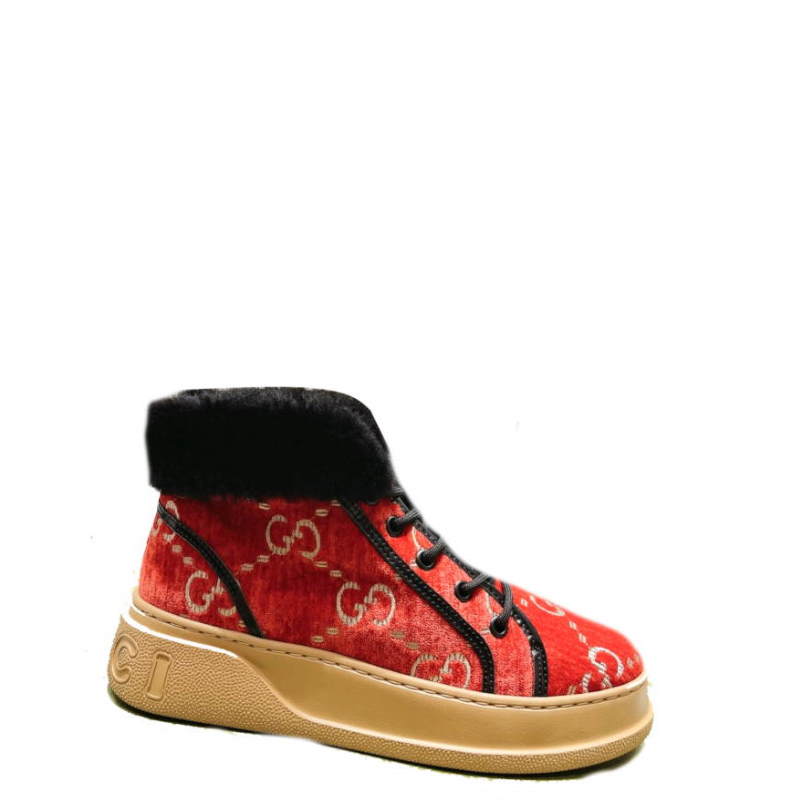 GU  Sneakers 2 Color 's Fur Trimmed