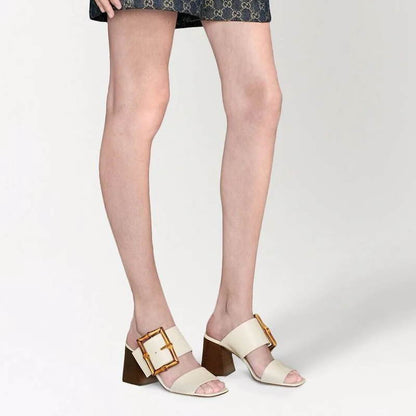 GU  Sandals Shoes Heels Bamboo 3 Color 's