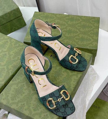 GU  Shoes Heels with Horsebit monogram