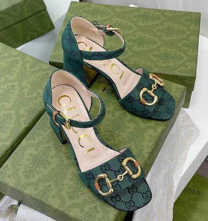 GU  Shoes Heels with Horsebit monogram