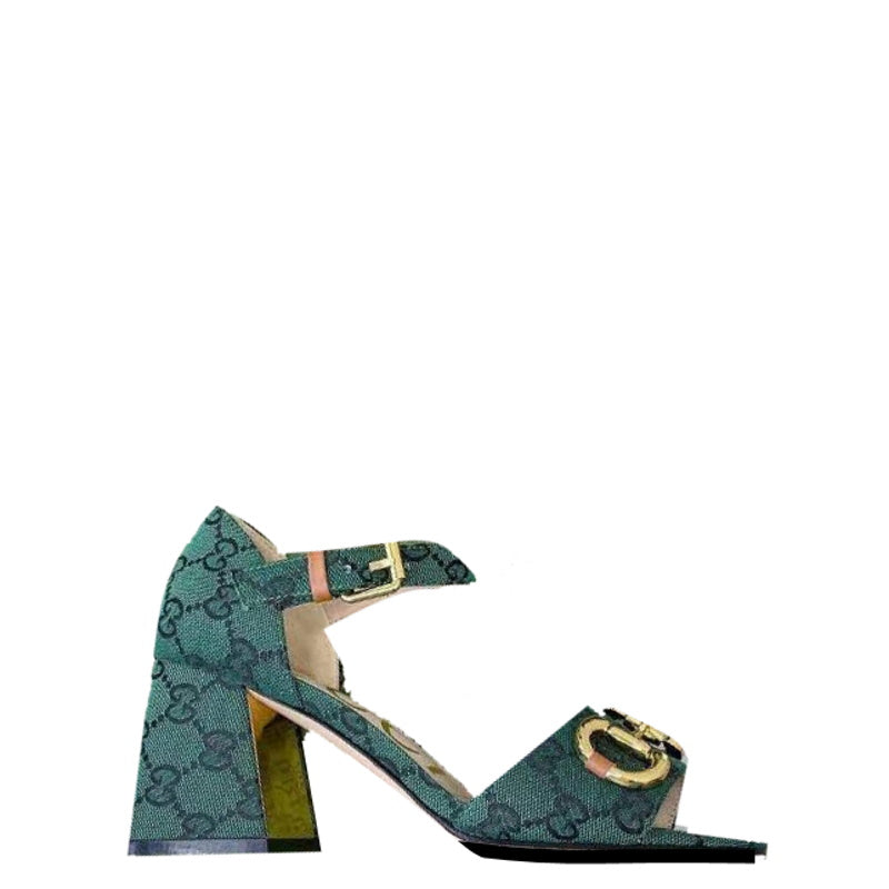 GU  Shoes Heels with Horsebit monogram