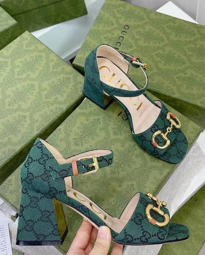 GU  Shoes Heels with Horsebit monogram