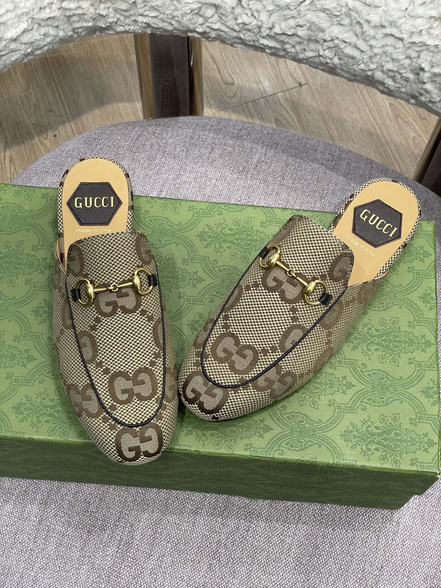 GU Mule Slippers  Jumbo Logo