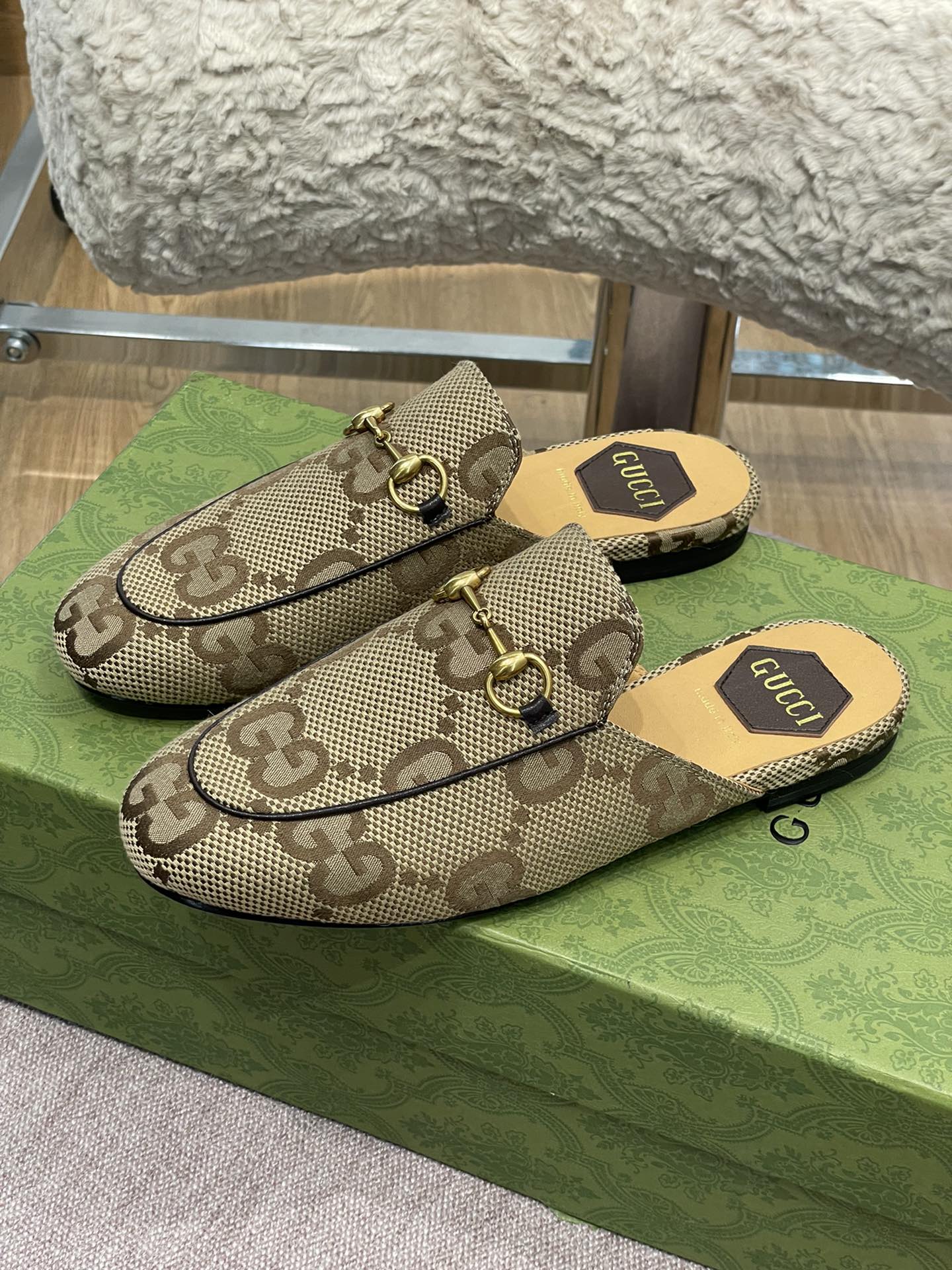 GU Mule Slippers  Jumbo Logo