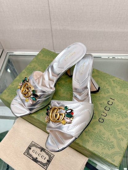 GU  Slippers Sandals Jewel  2 Color 's