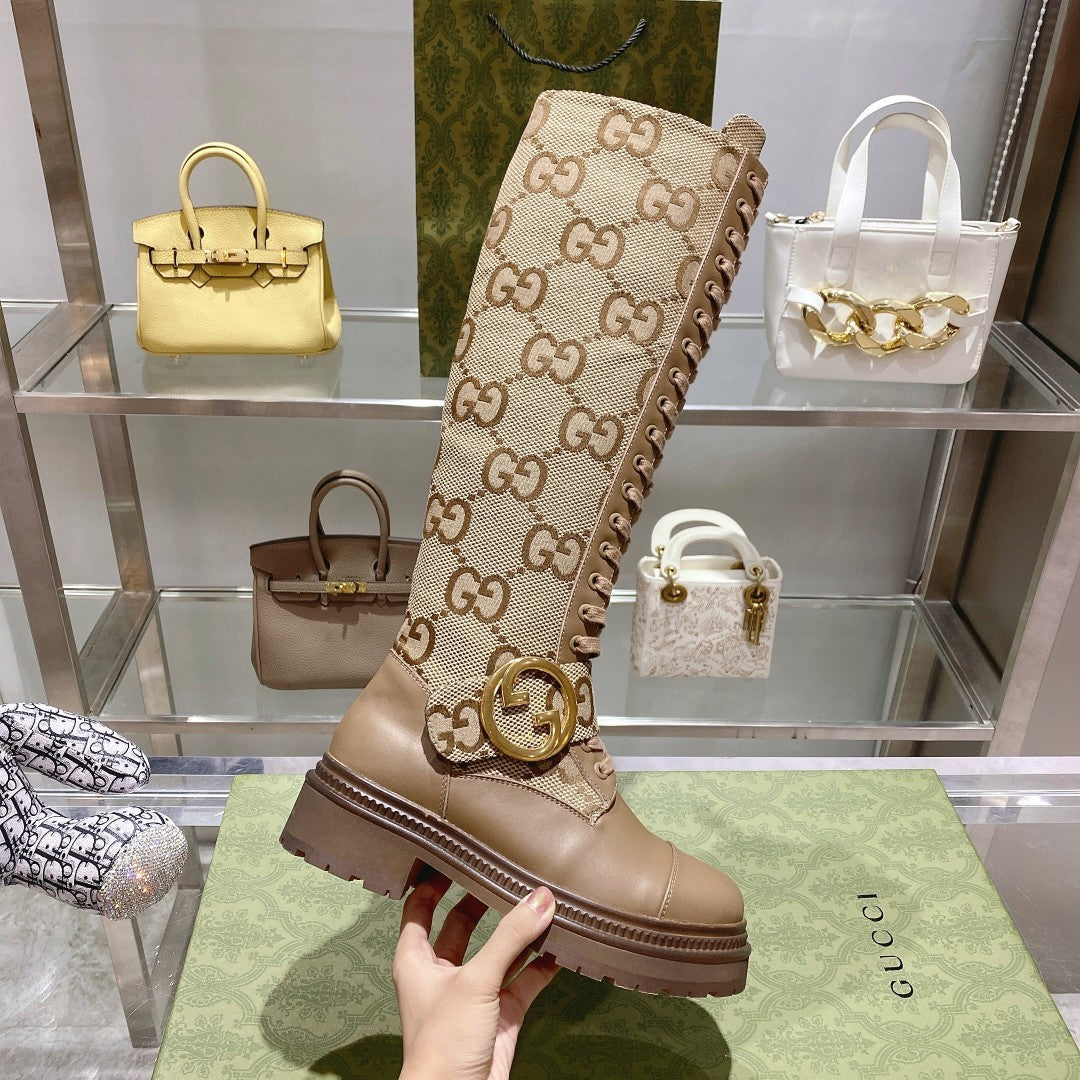 GU Boots High  Flat Wedge