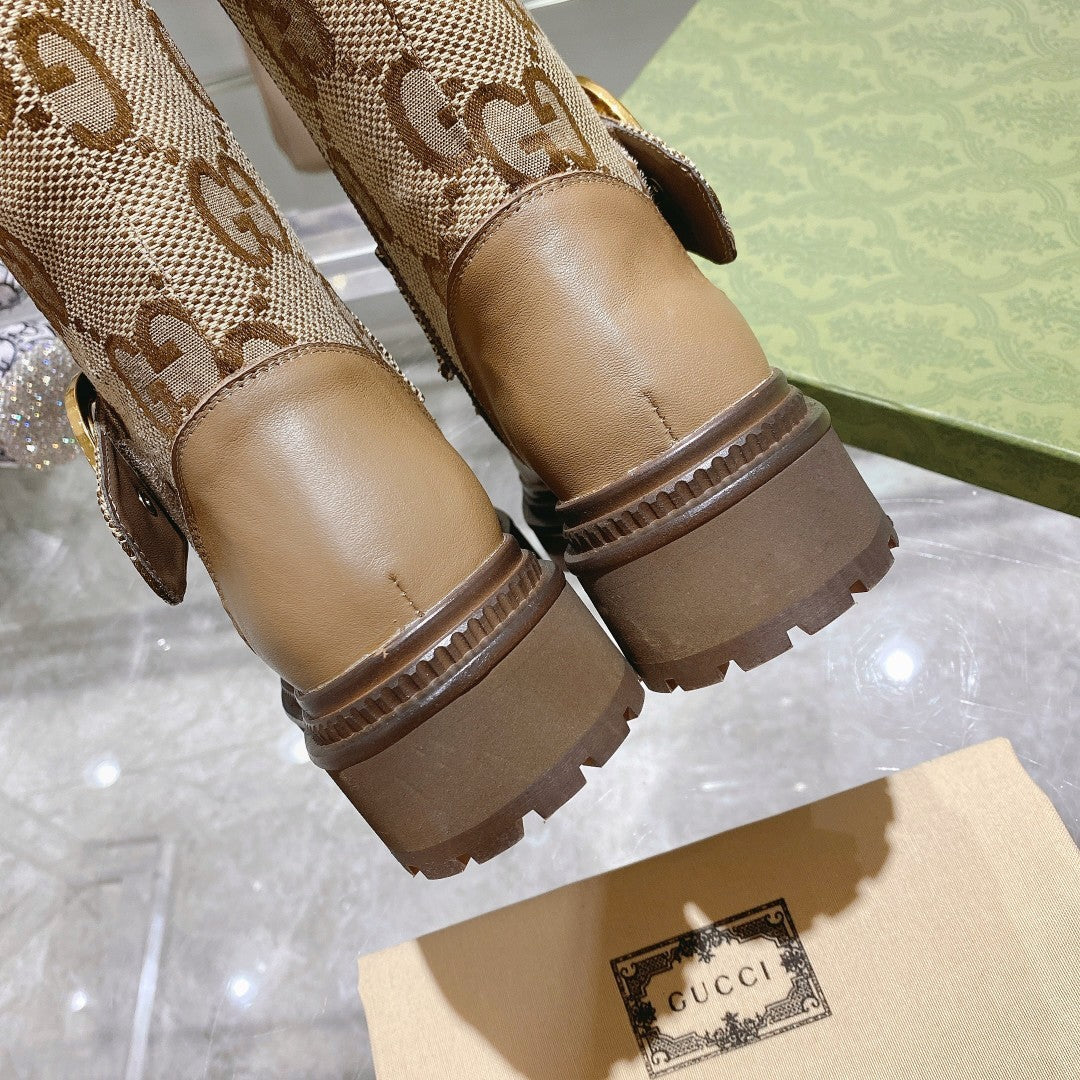 GU Boots High  Flat Wedge