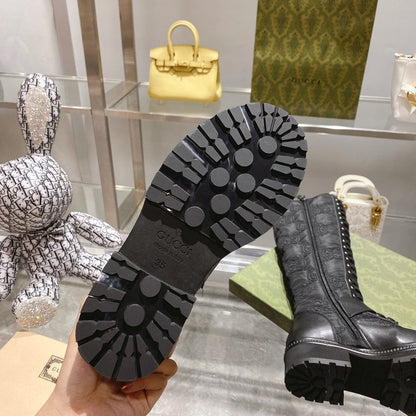 GU Boots High  Flat Wedge