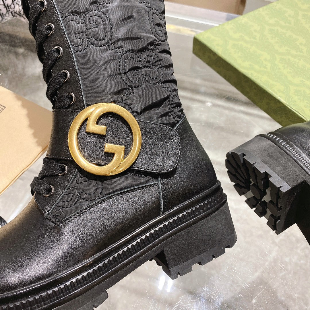 GU Boots High  Flat Wedge