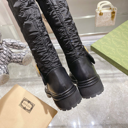 GU Boots High  Flat Wedge