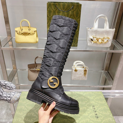 GU Boots High  Flat Wedge